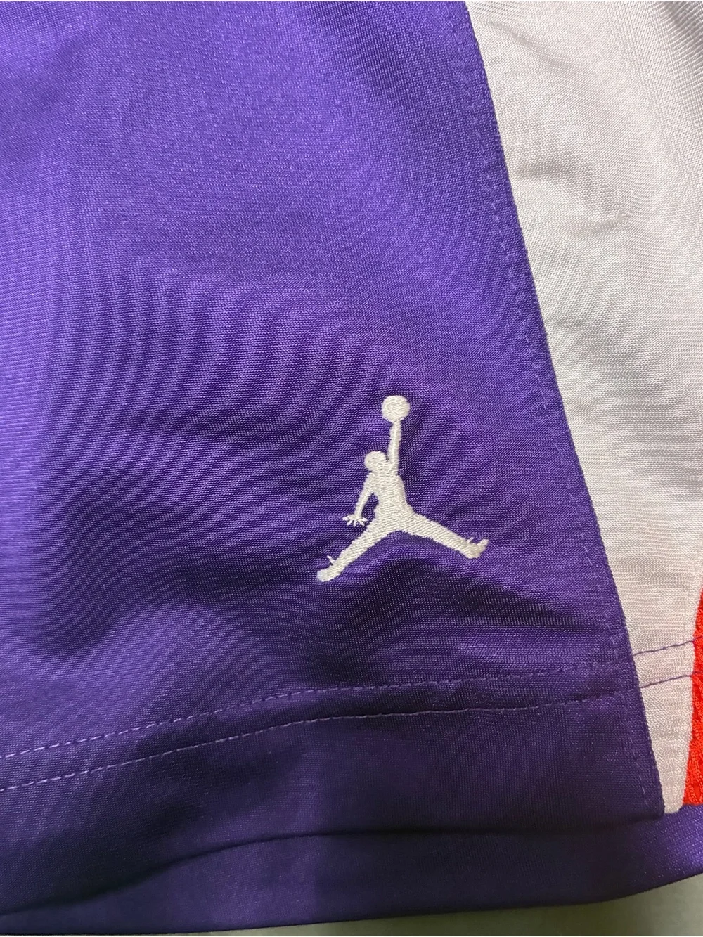 Jordan Brand Basketball Shorts 2-Pair Lot Purple Orange & White Purple Men’s M/L